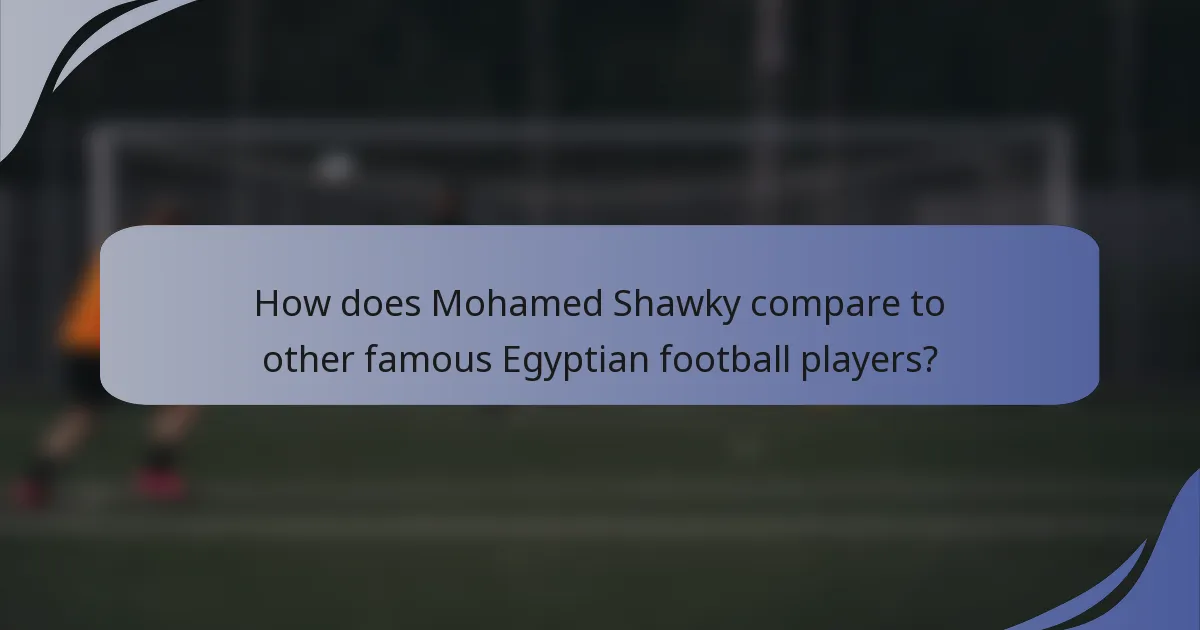 How does Mohamed Shawky compare to other famous Egyptian football players?
