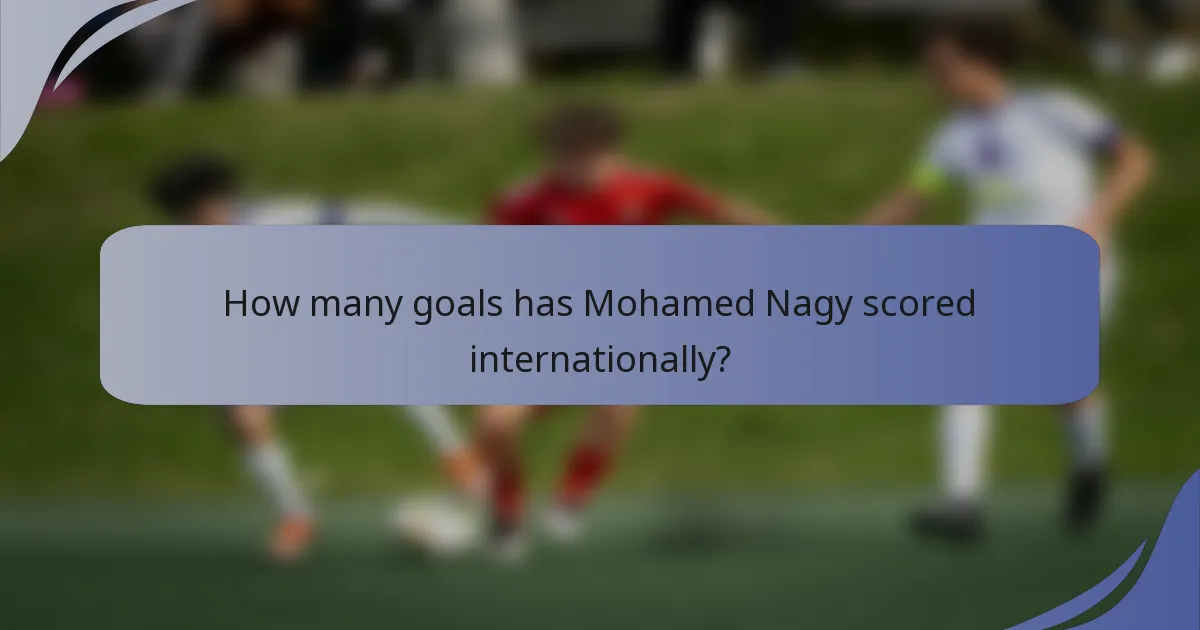 How many goals has Mohamed Nagy scored internationally?