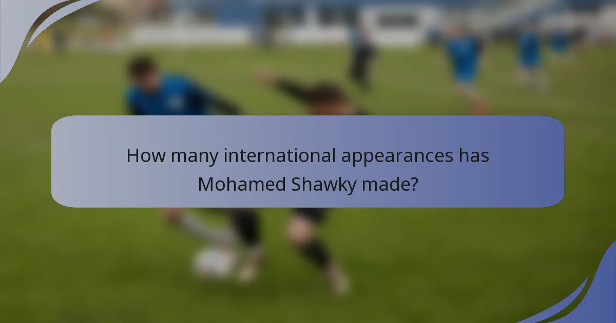 How many international appearances has Mohamed Shawky made?