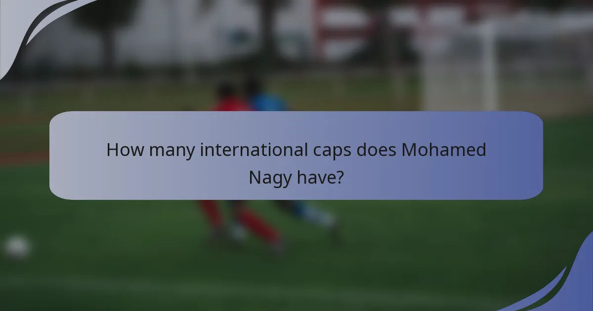 How many international caps does Mohamed Nagy have?