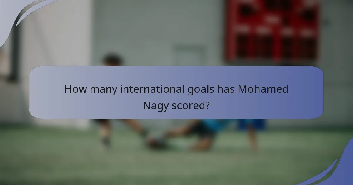 How many international goals has Mohamed Nagy scored?