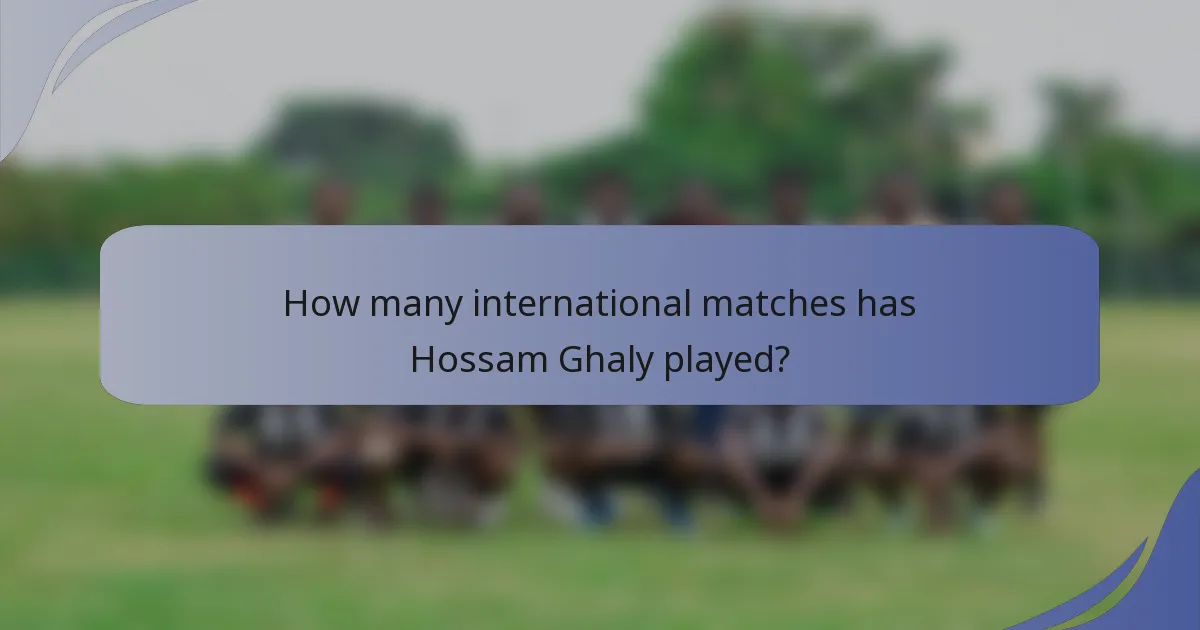 How many international matches has Hossam Ghaly played?