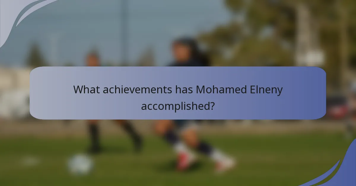 What achievements has Mohamed Elneny accomplished?