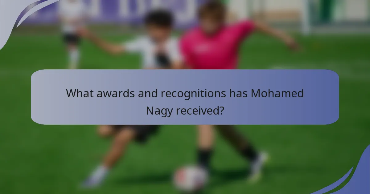 What awards and recognitions has Mohamed Nagy received?